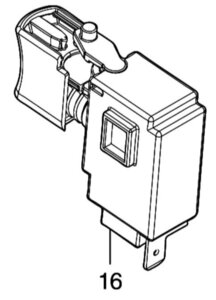 マキタ makita 40Vmax 充電式 震動ドライバ ドリル HP001GZ 用 スイッチ Ｃ３ＪＲ－４Ｂ 651443-5 部品 修理 パーツ 建築 建設 電設 ドリル