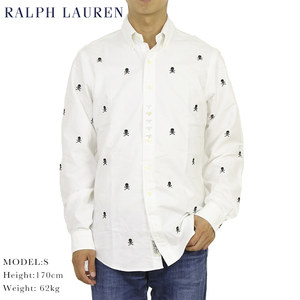 新品 アウトレット ｂ202 Sサイズ 長袖 オックス シャツ ポニー スカル polo ralph lauren ポロ ラルフ ローレン