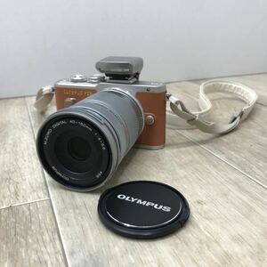 164 D / 1円〜 OLYMPUS E-PL8 ボディ ブラウン レンズ 40-150mm F4.0-5.6 ミラーレス一眼 デジタルカメラ オリンパス 中古