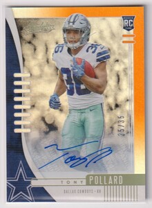 NFL TONY POLLARD AUTO 2019 PANINI ABSOLUTE FOOTBALL COWBOYS ROOKIE Spectrum Orange AUTOGRAPH Signature /35 枚限定 直筆 サイン