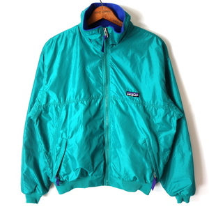 90s USA製 Patagonia パタゴニア シェルド キャプリーン ジャケット(メンズ S)グリーン 