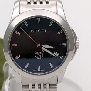 グッチ　Gタイムレス　YA1265006　クォーツ　腕時計　黒文字盤　1869056　レディース　GUCCI　◆3109/宮竹店