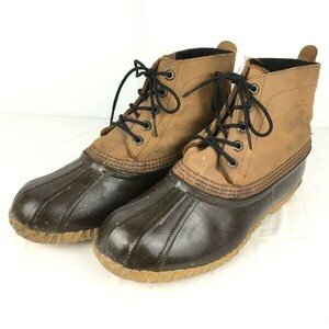 90s?カナダ製☆SOREL/ソレル☆ショート丈/スノーブーツ【size26.5-27.5程度　茶/ブラウン】ハンターブーツ/アウトドア/雪作業　管No.YA229