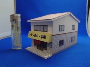 ◇オリジナル店舗建築模型09◇スケール1/87 HOゲージ　ジオラマ　雑貨　インテリア　鉄道模型