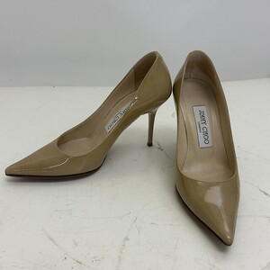 S314-N29-4671 JIMMY CHOO ジミーチュウ 34 ヒール パンプス ベージュ 現状品3