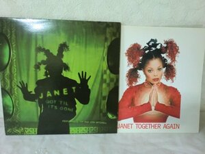 (E)何点でも同送料 2LP/レコード/2枚まとめて/JANET JACKSON ジャネット ジャクソン TOGETHER AGAIN got ‘til it’s gone remix ft Q-tip