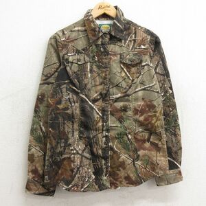 古着 カベラス 長袖 ハンティング シャツ レディース 00s リアルツリー 茶他 ブラウン 迷彩 24jan13 中古 ブラウス トップス