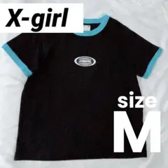 X-girl エックスガール フロントロゴリンガーTシャツ ロゴT