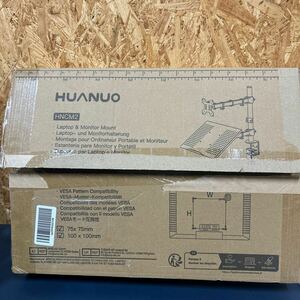 HUANUOノートパソコンアーム 2in1 モニター/ディスプレイアーム 13~27インチ対応 耐荷重10kg 15.6インチまで PCスタンドアーム