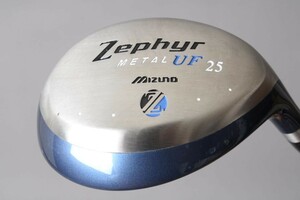 【美品】ミズノ レディース ユーティリティ《25°》Mizuno Zephyr METAL UL《L》純正カーボン ゴルフ ＃140※G041/k/k.f