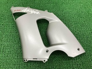 ZX-6R サイドカウル 左 銀 55028-0028 カワサキ 純正 中古 バイク 部品 ZX636C ミドルカウル 05-06年式 コンディション良好 車検 Genuine