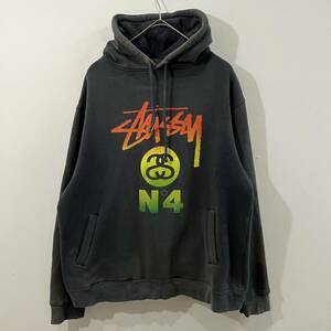 STUSSY スウェットパーカー プルオーバーパーカー フード フロントプリント デカロゴ ストリート 上質 ステューシー【送料一律/同梱可能】C