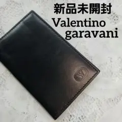 新品未開封【Valentino gravani】イタリア製　鹿革　黒カード入れ