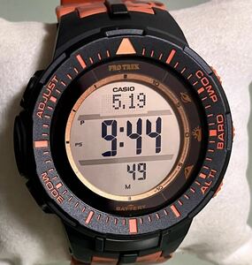 ★稼動品★CASIO カシオ/PRO TREK プロトレック★PRG-300CM★タフソーラー★オレンジ★メンズ腕時計★