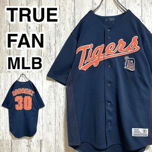 ☆送料無料☆ TRUE FAN MLB メジャーリーグ ベースボールシャツ M Detroit Tigers デトロイトタイガース マグリオ・オルドニェス 22-138