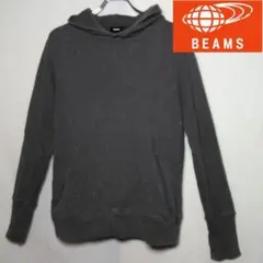 BEAMS ビームス 総柄 ジップアップ パーカー グレー