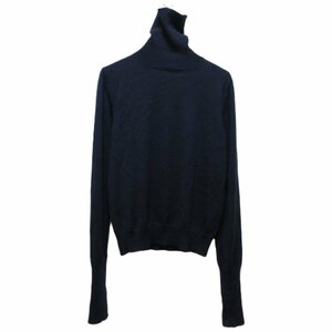 美品 tricot COMME des GARCONS トリココムデギャルソン タートルネック 長袖 ニット セーター ダークネイビー