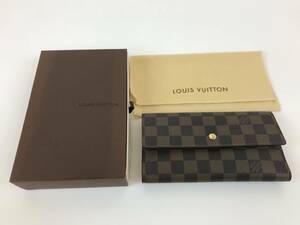 ☆ルイヴィトン 【LOUIS VUITTON】 長財布 N61217 ポルトフォイユインターナショナル ダミエキャンバス エベヌ　♯108482-73