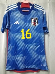 正規品　美品　サッカー日本代表ユニフォーム　カタールワールドカップ　adidas　サムライブルー　冨安健洋　元アビスパ福岡　アーセナル