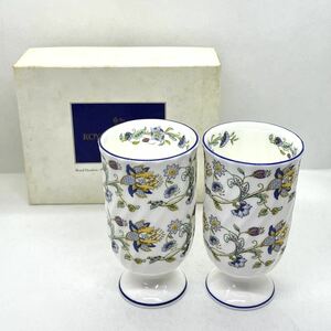 ◆【ROYAL DOULTON】 MINTON ミントン ハドンホールG＆B ゴブレット ロイヤルドルトン ペアカップ ペアグラス　花柄