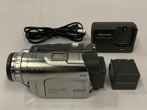 中古 動作品 Panasonic デジタルビデオカメラ NV-GS200 バッテリー2個付 miniDVテープのダビングにも！ [1-55] 102/493A