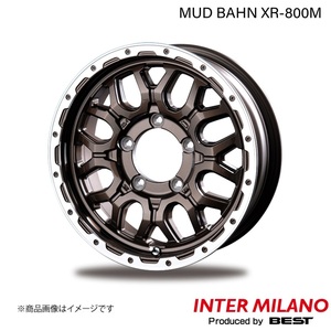 INTER MILANO/インターミラノ MUD BAHN XR-800M ジムニー JB64W ホイール 1本【16×5.5J 5-139.7 INSET20 グロスブロンズリムポリッシュ】