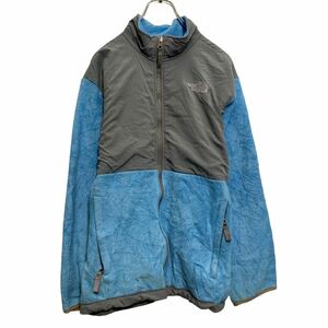 The north face フリース ジャケット ザノースフェイス キッズ XL ブルー グレー マウンテン アウトドア 古着卸 アメリカ仕入 a609-6858