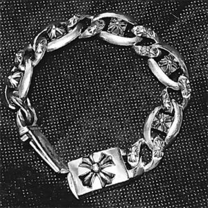 ALZUNI シルバー950 CHPLS ファンシーリンク ブレスレット silver 925 アルズニ クロス CROSS 十字架 sterling marine chain 銀 bracelet