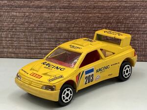 即決有★majolette マジョレット PEUGEOT 405 Turbo 16 プジョー 405 ターボ パリダカ 黄 イエロー★ミニカー