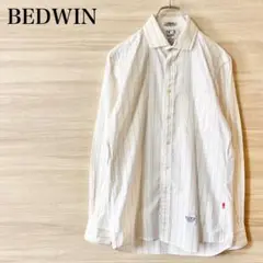 BEDWIN STRIPE SHIRT ストライプ シャツ WHITE