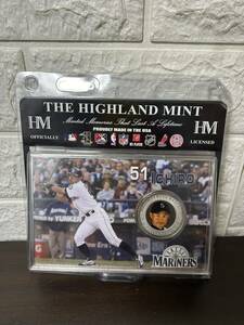 【A】THE HIGHLAND ハイランドミント イチロー マリナーズ イチロー51 グッズ メダル 写真入りメダル 札幌出品 引取歓迎！