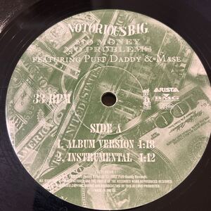 NOTORIOUS B.I.G./MO MONEY MO PROBLEMS/feat.Puff Daddy & MASE/レコード/中古/DJ/club/hiphop/ヒット曲