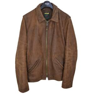 ショット SCHOTT Waxy Buffalo Leather Sunset Jacket レザージャケット ブラウン サイズ：M 商品番号:8066000246284