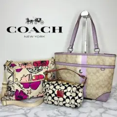 96 まとめ COACH コーチ シグネチャー ハンドバッグ ショルダーバッグ