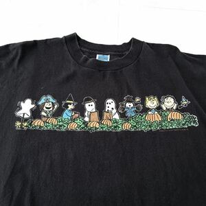 XL 黒ボディ 90s スヌーピー PEANUTS Tシャツ ビッグサイズ ビンテージ （ 90年代 SNOOPY ピーナッツ チャーリーブラウン ウッドストック