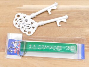 ◆送料\140◆【ミニホテルキーチェーン】※《学生アパート こひつじ荘 2-D》 レトロ　12星座　おひつじ座　牡羊座　キーホルダー