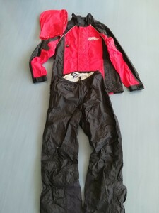 コミネ KOMINE レインジャケット Breathter’ ALL- WEATHER-FABRICS Rain-Gear エルフ elf レインパンツ サイズM上下セット 訳あり品