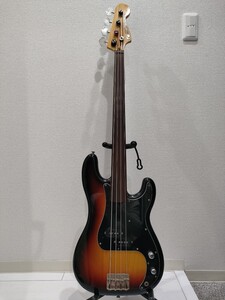 70年代 石ロゴ期 FERNANDES FPB-60 CUSTOM FRETLESS SUNBURST PRECISION BASS フェルナンデス フレットレス プレシジョン ベース 本体