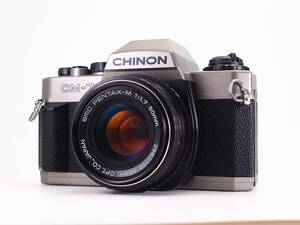 ★外観良品★ チノン CHINON CM-7 ボディ SMC PENTAX-M 50mm F1.7 レンズセット ★動作品 #S1200