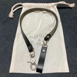 【美品】GLAD HAND&CO. グラットハンド レザーウォレットチェーン ブラック