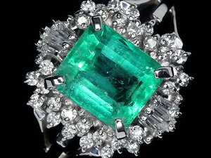 GL14169T【1円～】新品【RK宝石】≪Emerald≫ 美しいテリ!! 極上エメラルド 大粒1.89ct 極上ダイヤモンド Pt900 高級リング ダイヤ