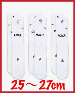 ★送料無料★【新品 完売モデル】Nike Drake NOCTA Crew Socks Whiteナイキ ドレイク ノクタ 3パック クルー ソックス ホワイト 靴下