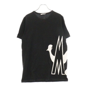 MONCLER モンクレール 19AW MAGLIA T-SHIRT マグリア ロゴ 半袖Tシャツ カットソー ブラック E20918046150 V8043