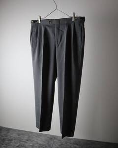 P663 1980s wide-straight 2tuck slacks gray 70年代 80年代 ロケットタロン ワイド ストレート 2タック スラックス グレー W35