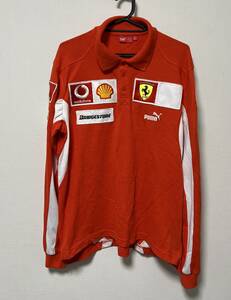 PUMA プーマ フェラーリ Ferrari F1 長袖 ポロシャツ サイズ M