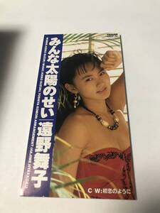 みんな太陽のせい　遠野舞子　8cm 短冊　シングルCD CDシングル　昭和　平成