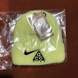 新品 ナイキ ACG ビーニー ニットキャップ ニット帽 ワンサイズ NIKE ONE SIZE Beanie BARELY VOLT/BLACK