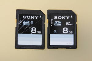 8GB SDHCカード SONY ソニー　●2枚セット● 