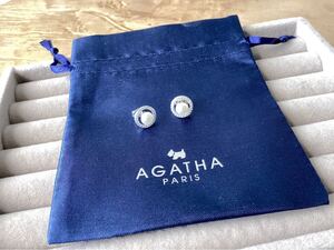 【AGATHA】アガタ　925　シルバー　キラキラビジュー&パール　真珠　ピアス