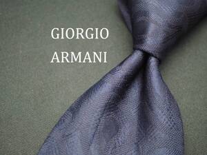 美品【GIORGIO ARMANI ジョルジオアルマーニ】 C1689 ネイビー SILK ブランド ネクタイ 古着 良品